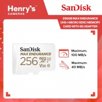 SanDisk 256GB Max Endurance UHS-I Micro SDXC Memory Card with SD Adapter