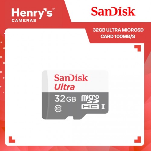 Sandisk 32GB Ultra MicroSD Card 100MB/s - SDSQUNR-032G-GN3MN