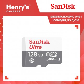 Sandisk 128GB Micro SDHC UHS-I 100MB/S R, 3 X 5, C10
