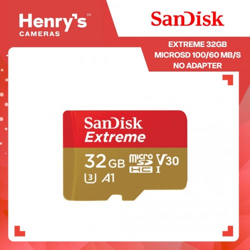 Sandisk Extreme 32GB microSD 100/60 MB/S No Adapter SDSQXAF-032GN