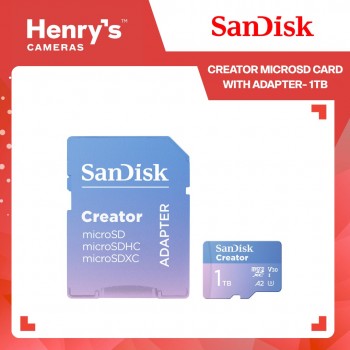 SanDisk Creator MicroSD Card with Adapter- 1TB