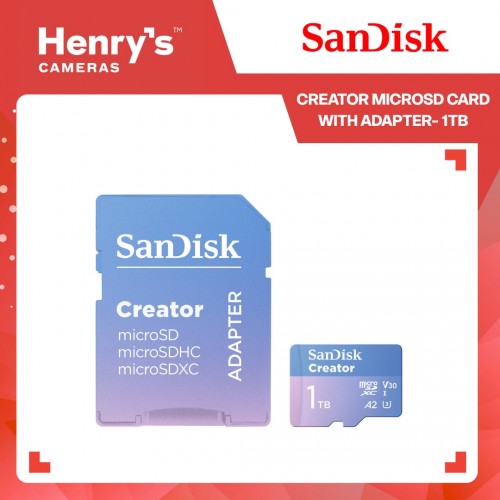 SanDisk Creator MicroSD Card with Adapter- 1TB