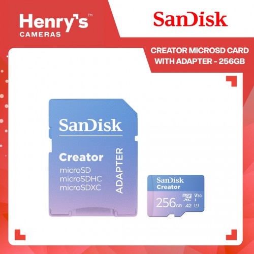 SanDisk Creator MicroSD Card with Adapter - 256GB