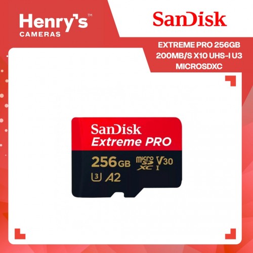 Sandisk Extreme Pro 256GB 200MB/S X10 UHS-I U3 MicroSDXC - SDSQXCD-256G-GN6MA Sandisk Extreme Pro 256GB 200MB/S X10 UHS-I U3 MicroSDXC - SDSQXCD-256G-GN6MA