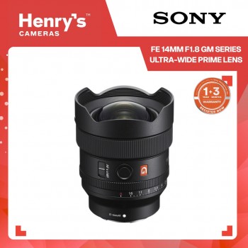 Sony FE 14mm F1.8 GM Series Ultra-Wide Prime Lens