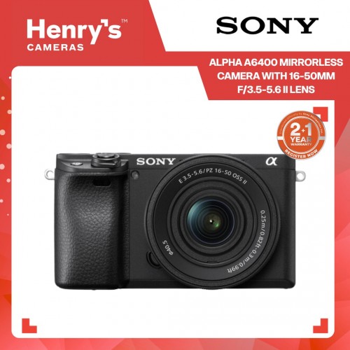 Sony Alpha A6400 Mirrorless Camera with 16-50mm f/3.5-5.6 II Lens