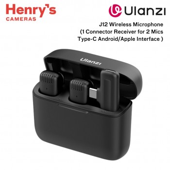 Ulanzi J12 Wireless Microphone (1 Connector Receiver for 2 Mics Type-C Android/Apple Interface ) Ulanzi J12 Wireless Microphone (1 Connector Receiver for 2 Mics Type-C Android/Apple Interface )