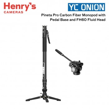 YC Onion Pineta Pro Carbon Fiber Monopod with Pedal Base and FH60 Fluid Head